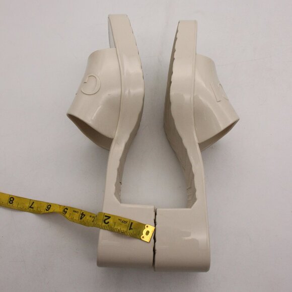 Gucci Platform 20/60mm Women's Size EU 41 Rubber Slide Sandals White Italy - Picture 6 of 11